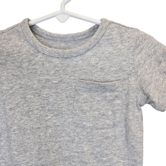 Nordstrom Toddler Heather Grey Crew Neck Short Sleeve 100% Cotton T-shirt 18M - Picture 2 of 10